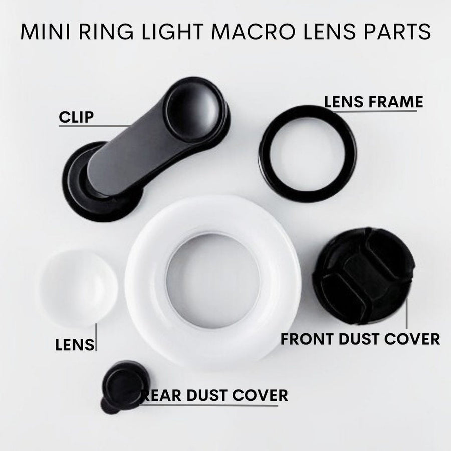 CosmoGlo Mini Ring Light Macro Lens